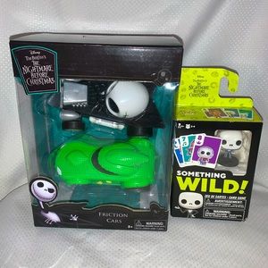 New Nightmare Before Christmas Friction Cars & Something Wild Card Game